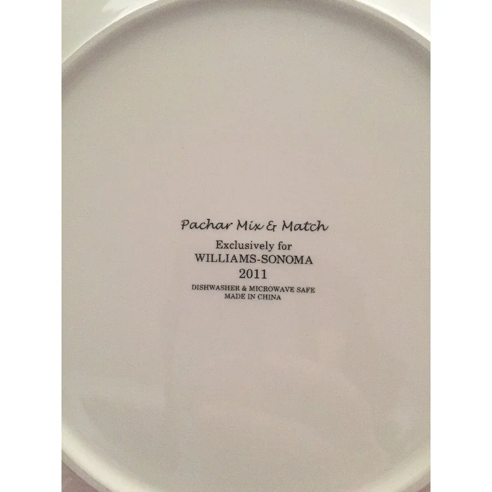 WILLIAMS SONOMA 2011 Pachar Mix & Match PLATES 9 total